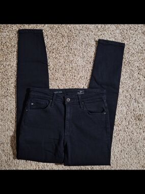 AG Adriano Goldschmied Farrah High Rise Skinny Ankle Jeans Black 26R